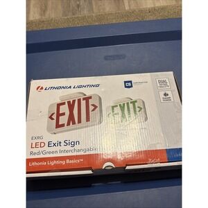 Lithonia Lighting LED Exit Sign Red/Green Interchangeable NEW